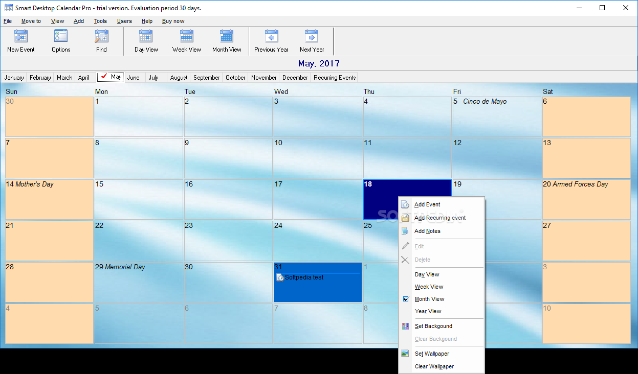 Smart Desktop Calendar Pro