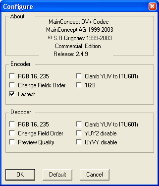 Mainconcept DV Codec