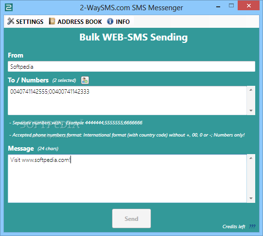 2-WaySMS.com SMS Messenger