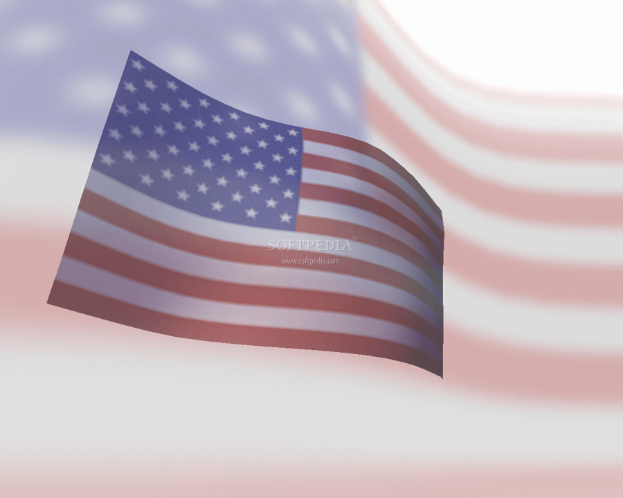 3D American Flag Screen Saver
