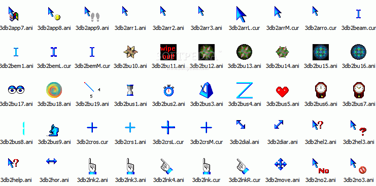 3D Blue 2 Animated Cursors