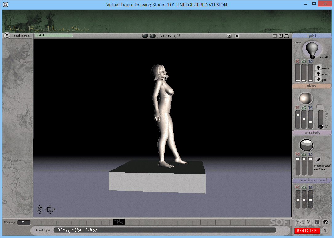 3DVirtual Figure Drawing Studio (Female)