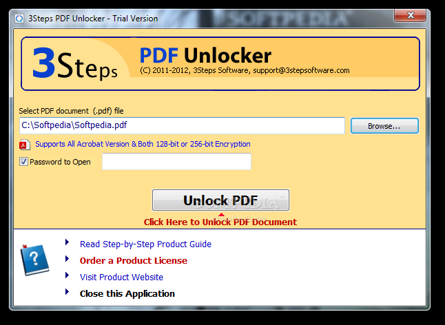 3Steps PDF Unlocker