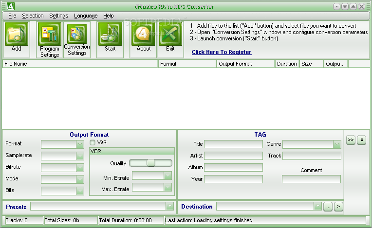 4Musics RA to MP3 Converter