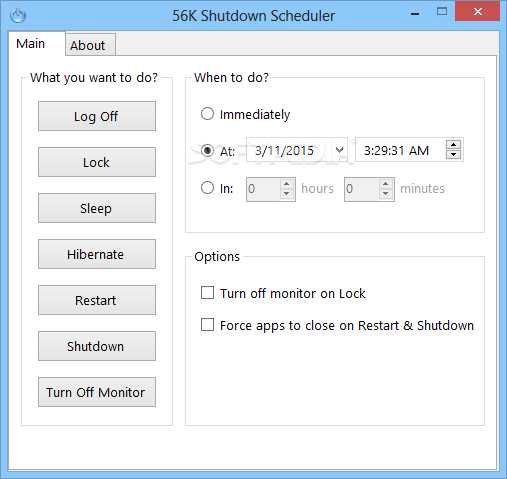 56K Shutdown Scheduler