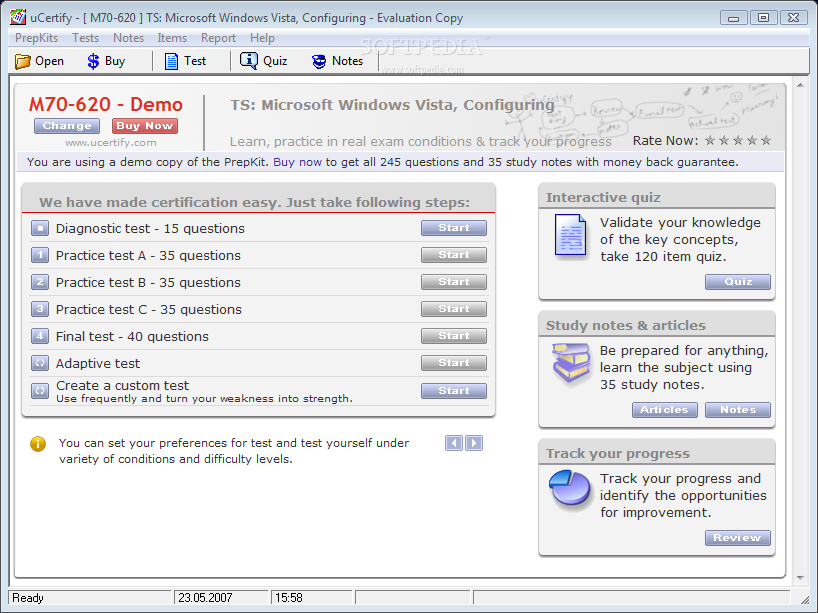 70-620 MCTS: Windows Vista Certification
