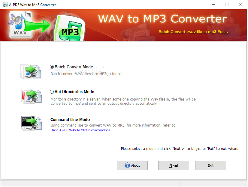 A-PDF WAV to MP3 Converter