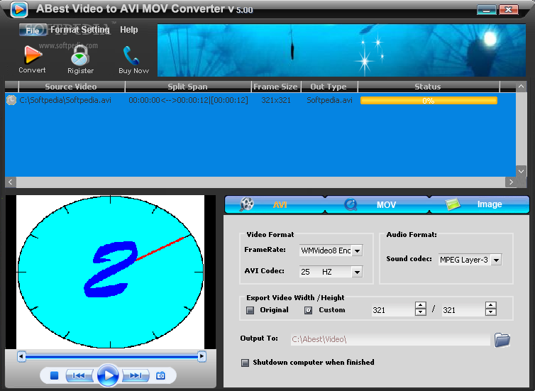 ABest Video to AVI MOV Converter