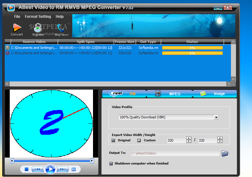 ABest Video to RM RMVB MPEG Converter
