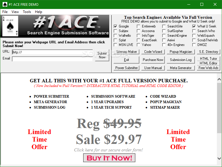 Top 46 Internet Apps Like #1 ACE Search Engine Submission Software - Best Alternatives