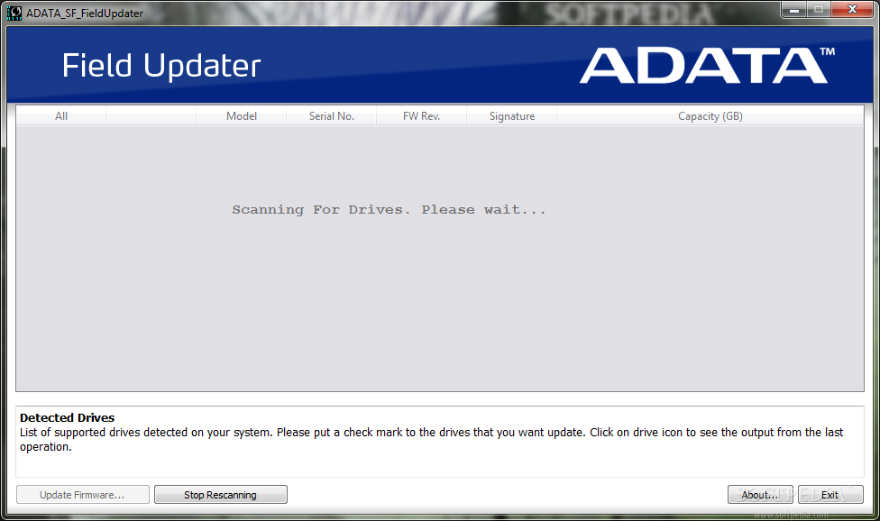 ADATA S511 Firmware Upgrade Tool