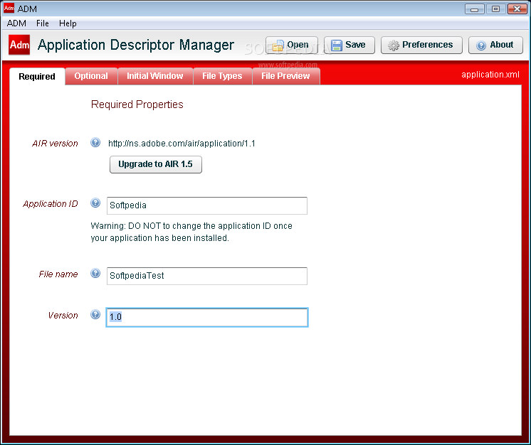ADM - Application Descriptor Manager
