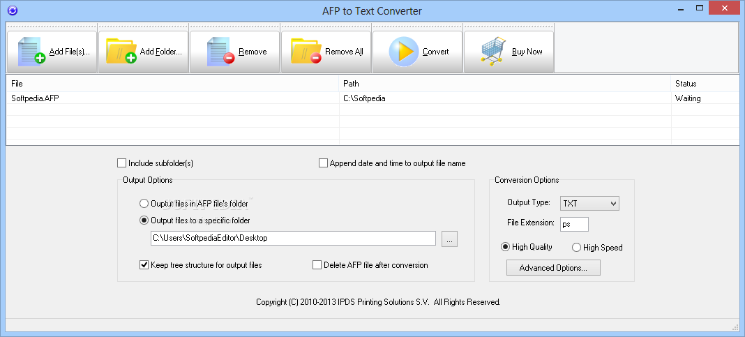 AFP to Text Converter
