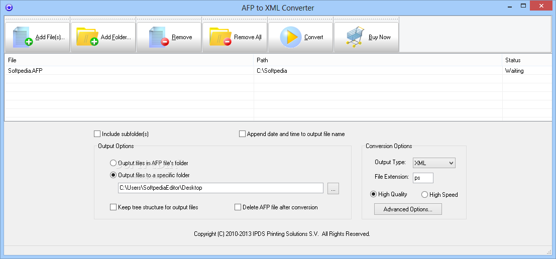AFP to XML Converter