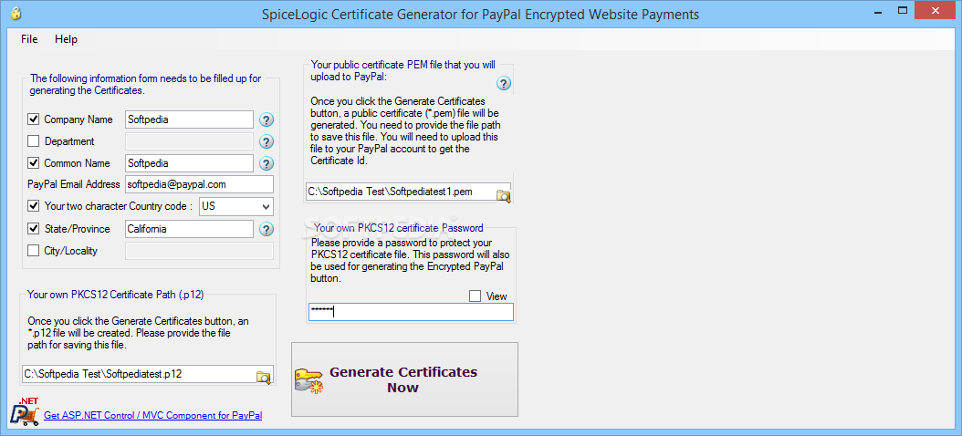 ASP.NET PayPal Control for Website Payments Standard