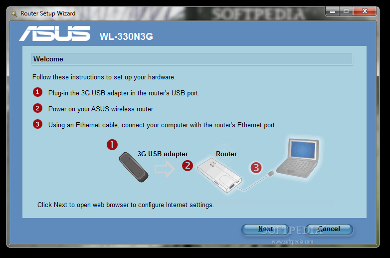 ASUS WL-330N3G Wireless Router Utilities