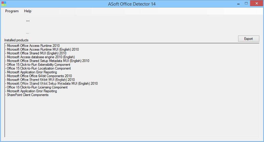 ASoft Office Version Detector