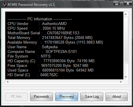 AT4RE Password Recovery