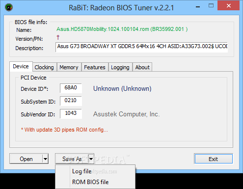 ATi Radeon BIOS Tuner (RaBiT)