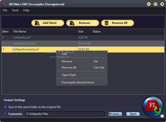 AVCWare SWF Decompiler