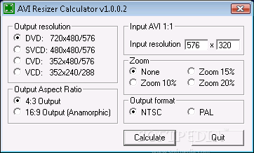 AVI Resizer Calculator