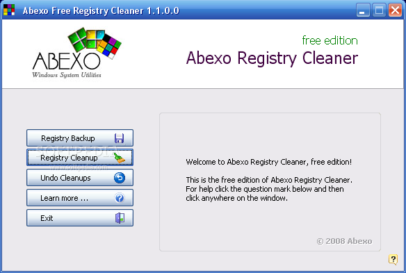 Abexo Free Registry Cleaner