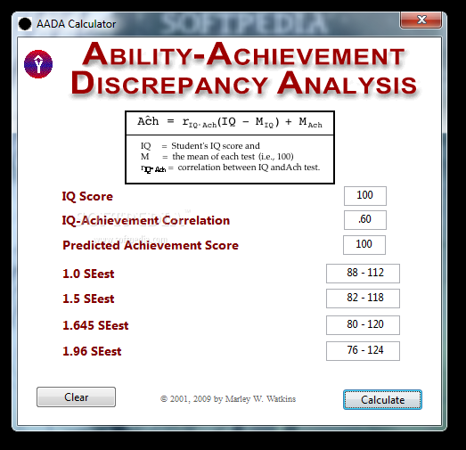 Ability-Achievement Discrepancy Analysis