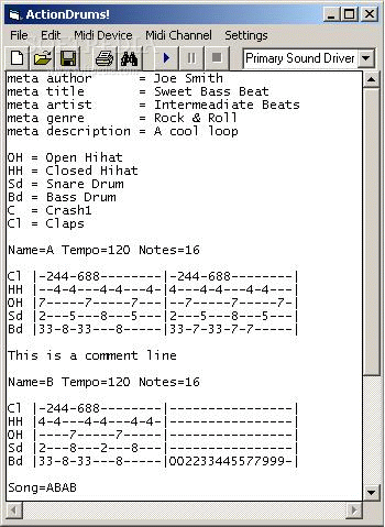 ActionDrums Drum Tab MIDI Drum Machine Controller