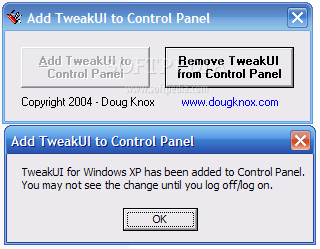 Add TweakUI to Control Panel