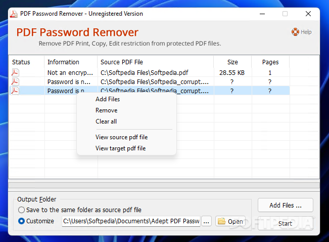 Adept PDF Password Remover