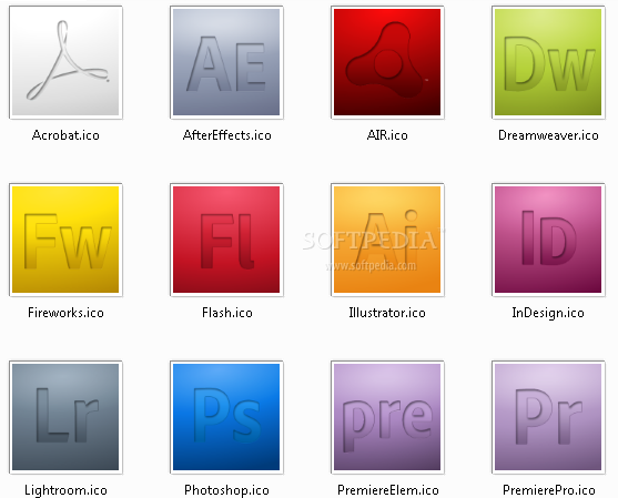 Adobe Icons Pack - Engraved