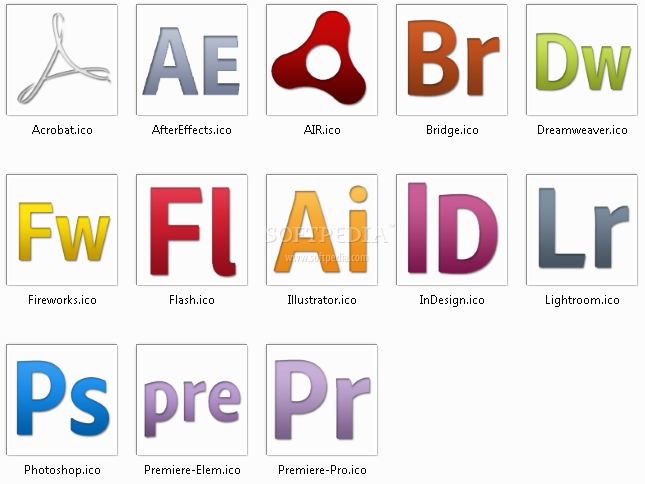 Adobe Icons Pack - Transparent