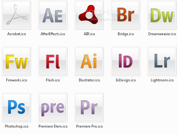 Adobe Icons Pack - White