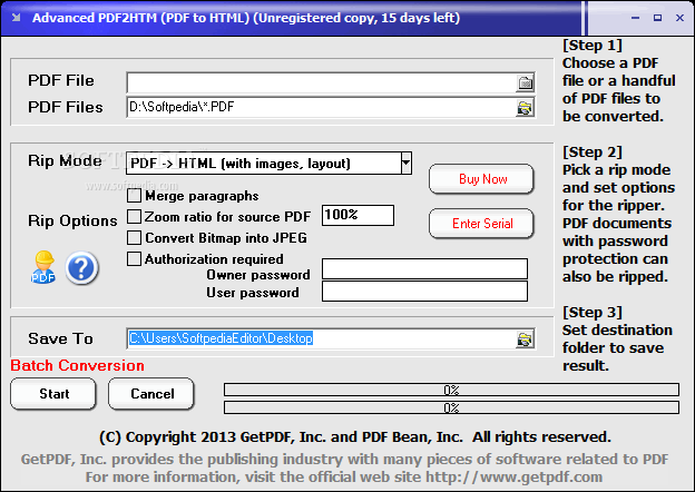 Advanced PDF2HTM (PDF to HTML)