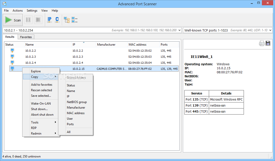 Advanced Port Scanner