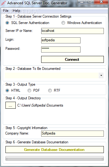 Advanced SQL Server Documentation Generator