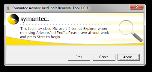 Adware.JustFindIt Removal Tool