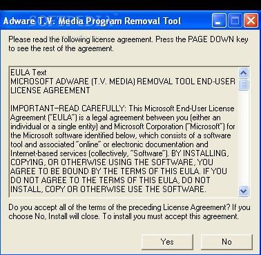 Adware T.V. Media Removal Tool