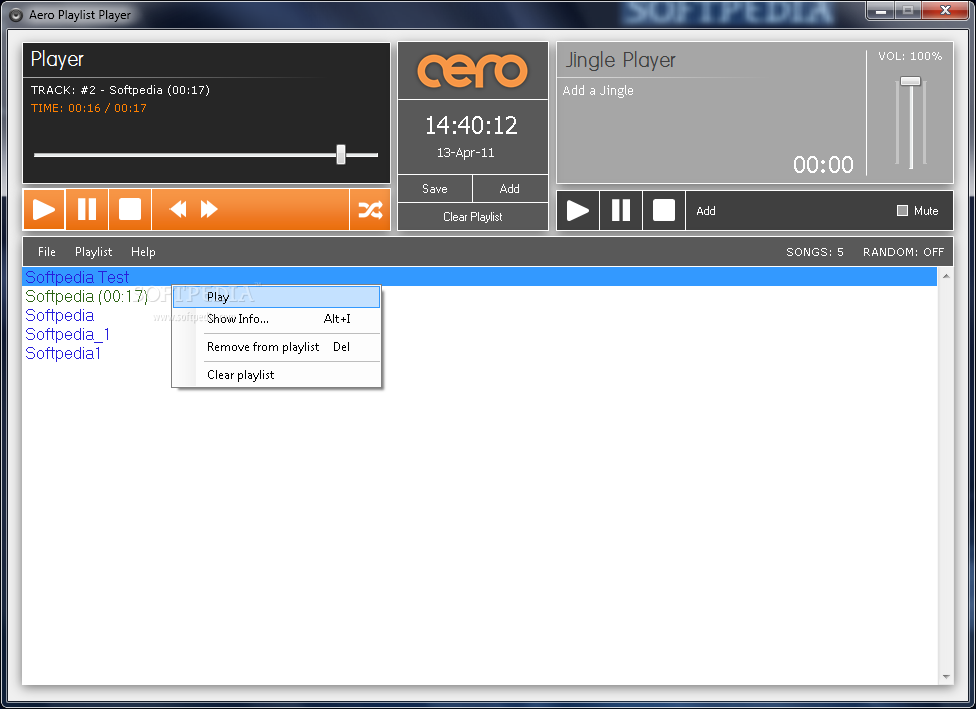 Aero Playlist Player