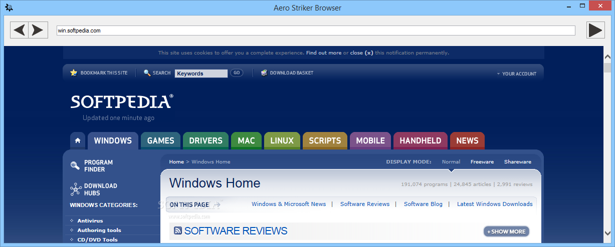 Aero Striker Browser
