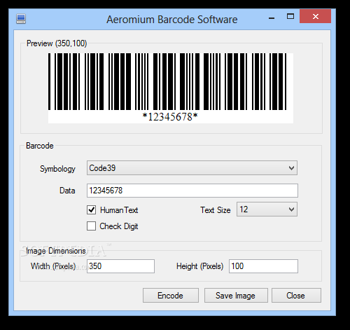 Aeromium Barcode Software