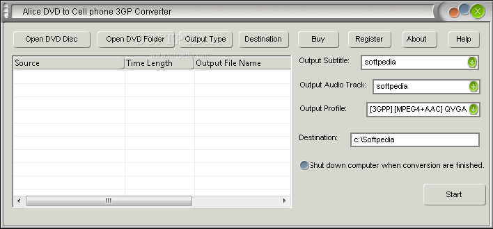 Alice DVD any Video to Cell Phone Converter