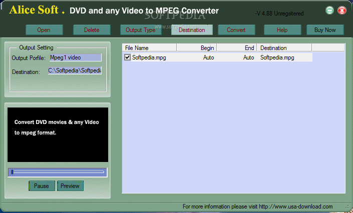 Alice DVD any Video to MPEG Converter