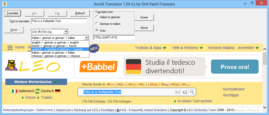 AmoK Translator (formerly AmoK LEO Translator)