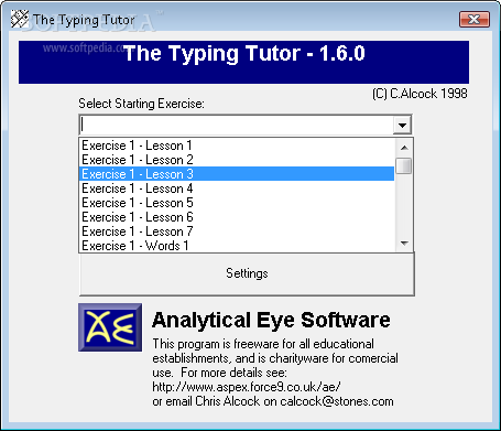 Analytical Eye Typing Tutor