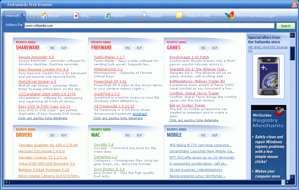 Andromeda Web Browser