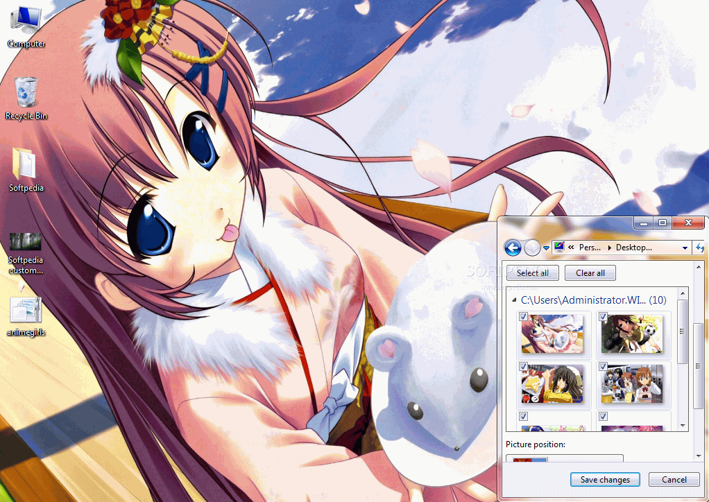 Anime Girls Windows 7 Theme