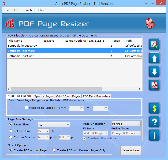 Apex PDF Page Resizer