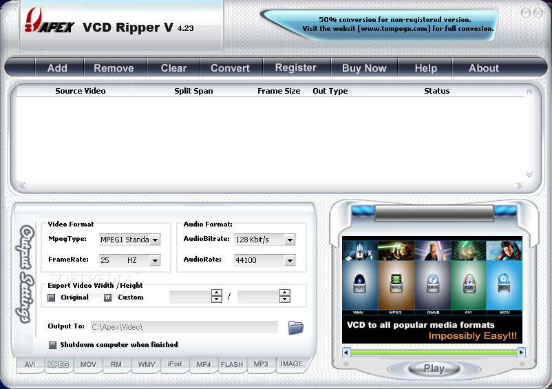 Apex VCD Ripper