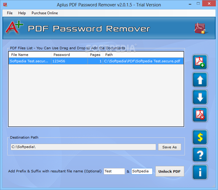 Aplus PDF Password Remover